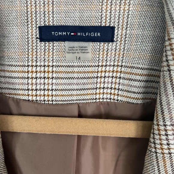 Tommy Hilfiger BROWN Plaid Blazer (Size 14) - Picture 4 of 4
